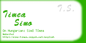 timea simo business card