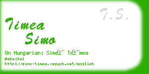 timea simo business card